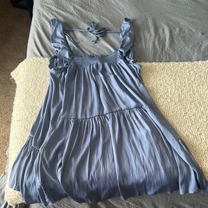 Free People Light Blue Ruffled Dress